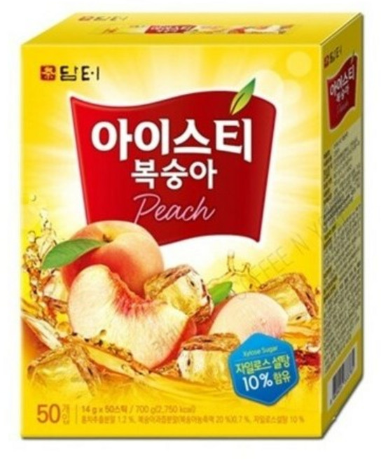 담터 아이스티 복숭아 50t, 14g, 50개입, 1개