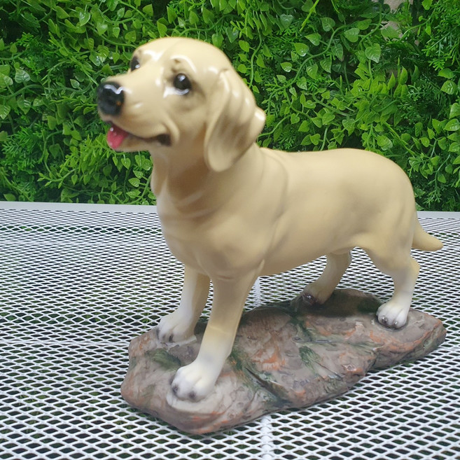 온더락 청혼 굳은결심 약속 실물실사 강아지피규어 장식모형인형 인테리어장식소품 카페개업선물, 스마일라브라도