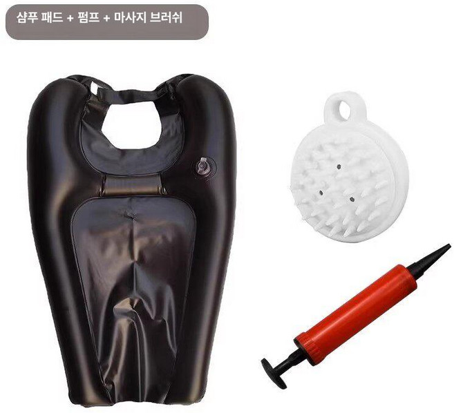 52QUAD 머리감겨주는기계 감는기계 헤어 머리 스케일링제품 스파기계, 블랙 쿠션+마사지 브러시