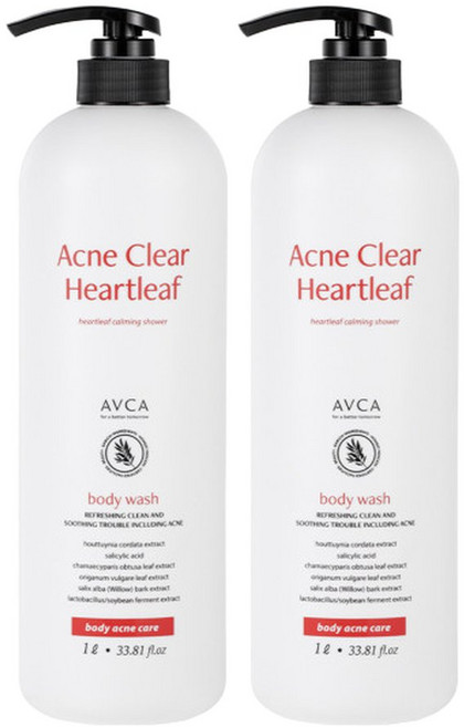 1+1 아브카 아크네 클리어 어성초 바디워시 대용량 1000ml