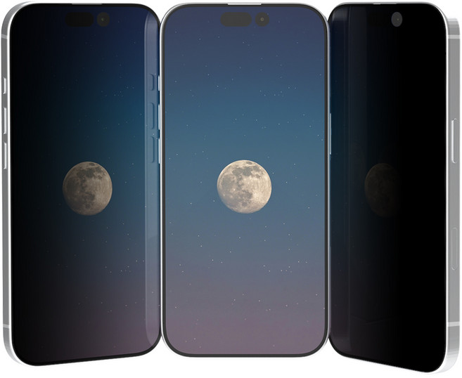 로랜텍 부착가이드 강화유리 사생활 프라이버시 휴대폰 액정보호필름 세트, 1세트