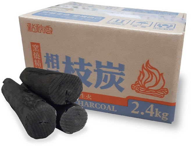 點秋香 窯燒精煉相思枝炭, 1個, 窯燒精煉相思枝炭(2.4KG)