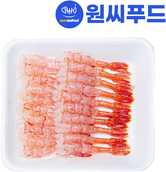 단새우 새우회 3.75g 20미 손질 횟감 초밥용 아마에비 홍새우 북쪽분홍새우, 1개