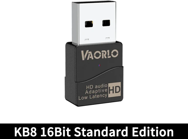 VAORLO-오리지널 KB8P KB9P 16-24Bit USB 블루투스 5.2 오디오 송신기 적응형 aptX Adaptive HD LL SBC 40m, 01 빠른, 02 KB8 16Bit