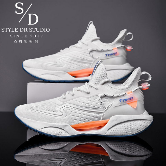 스타일닥터 남성 패션 운동화 편안한 초경량 런닝화 통기성 메쉬 러닝화 헬스신발