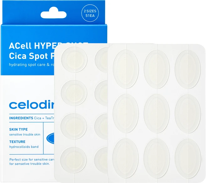 [공식판매처]셀로딘 8시간 트러블 진정 KIT 하이퍼샷 컨트롤 크림&시카 스팟 패치, 1세트, 1개입 - 쿠팡