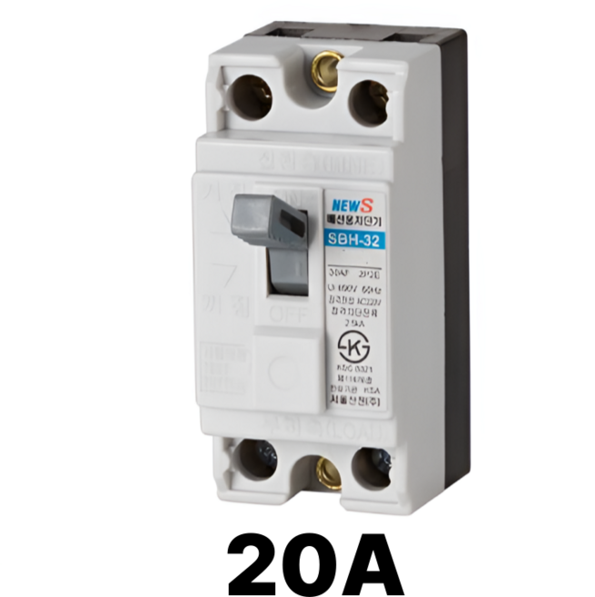 서울산전 산업용 배선차단기 SBH-32 30 AF 20A 2P, 1개