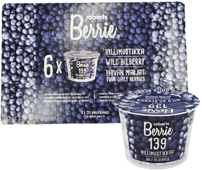 로버츠베리에 빌베리 주스, 100ml, 6개