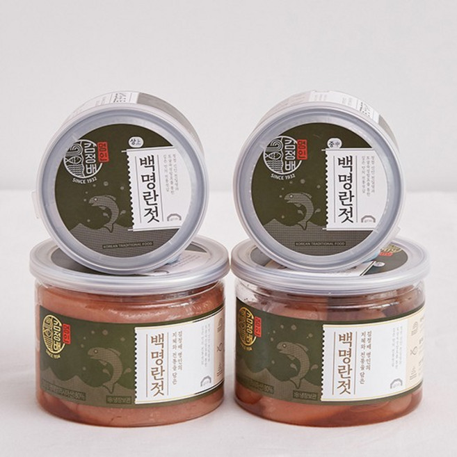 [굴다리식품] 김정배명인젓갈 백명란젓(중) 250g, 없음