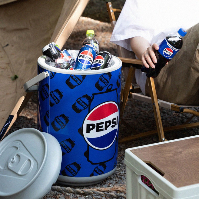 펩시 캠핑용 휴대용 여행용 3중 단열 아이스박스 PEP-ICEB01, 18.9L, 블루