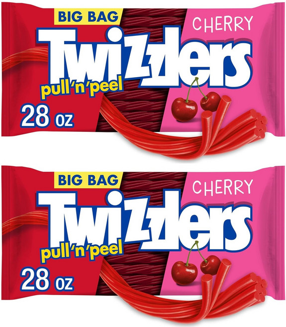 트위즐러 풀앤필 체리 TWIZZLERS PULL 'N' PEEL Cherry, 2개