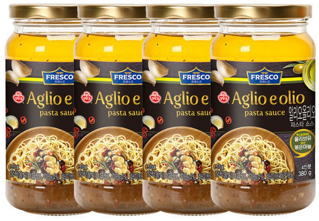 프레스코 알리오올리오 파스타소스 380gx4개, 380g, 4개