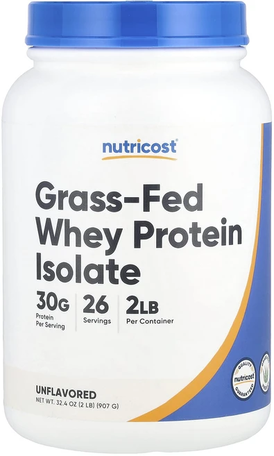 건강챙기세요 Nutricost 목초 사육 분리유청단백질 무맛 907g(2lb) 백살까지오래오래, Nutricost목초사육분리유청단백질무맛907g2lb, 907g, 1개 - 쿠팡