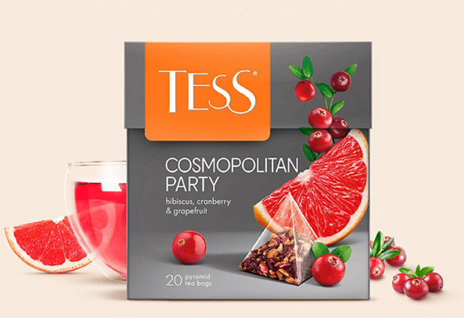 "TESS" 테스 티백 코스모폴리탄 파티 자몽향 홍차, 1개, 20개입, 1.8mg