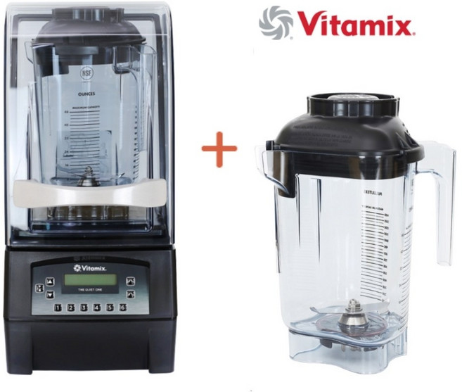 [ VITAMIX ] 바이타믹스 정품 블렌더 콰이어트원 VM0149D + 48oz 볼 2개 SET, 어드밴스 컨테이너 48oz 볼