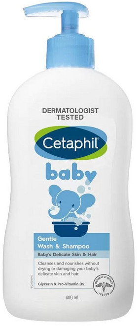 舒特膚 Cetaphil 寶寶溫和洗髮沐浴乳 400毫升 好市多代購, 1個
