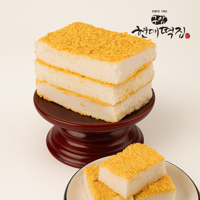 구암현대떡집 40년 전통 제사떡 차례용 노란 멥시루떡 제사편, 3개, 560g