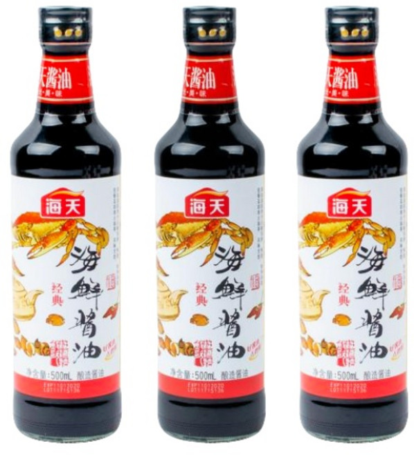 <중화국제>중국간장 해천 해선간장 해산물용간장 양조간장500ml, 3개, 500ml
