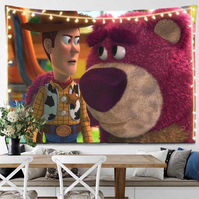 토이스토리 캐릭터 패브릭포스터 최신상 침실 거실 패브릭포스터 벽장식 인테리어 배경지 usb별가랜드 포함 소형&대형 14종, SKL-013