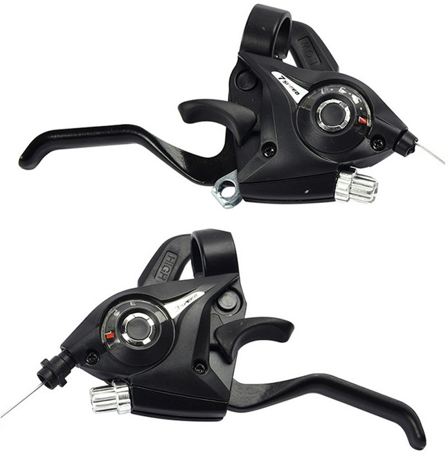 자전거브레이크 산악 자전거 시프터 브레이크 8단/7단 변속/브레이크 일체형 레버 좌 우세트 1쌍(브레이크 레버 호환 21-23mm), 1세트