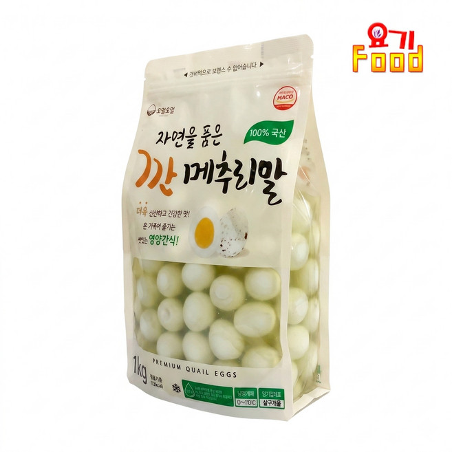 자연을 품은 깐 메추리알 1kg, 1개