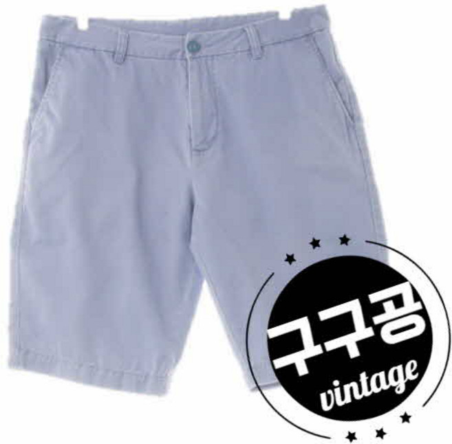 7457 지오다노 남자 여름 라이트블루 워싱 면치노 반바지 [84-100]