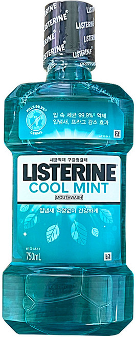 리스테린 쿨민트 750ml + 토탈 검케어 마일드 100ml 2개 증정