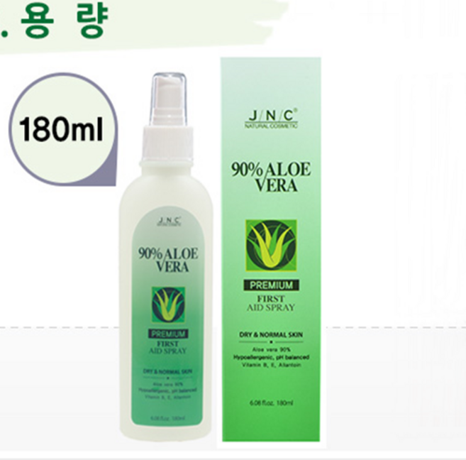 JNC 알로에베라 90%알로에베라 프리미엄 퍼스트에이드스프레이, 1개, 180ml