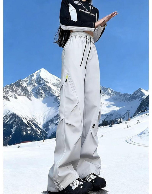 軟殼衝鋒褲 加絨加厚防寒滑雪褲