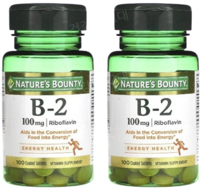 네이처스바운티 비타민비 B2 100mg 100정 2개 리보플라빈 VitaminB2 - 쿠팡