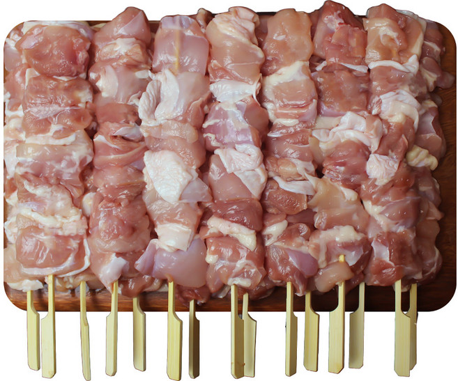 왕순살 닭꼬치 15꼬치 통닭다리살 대용량 업소용 도매 캠핑 음식 수제꼬치 간식 안주, 1개, 1.5kg