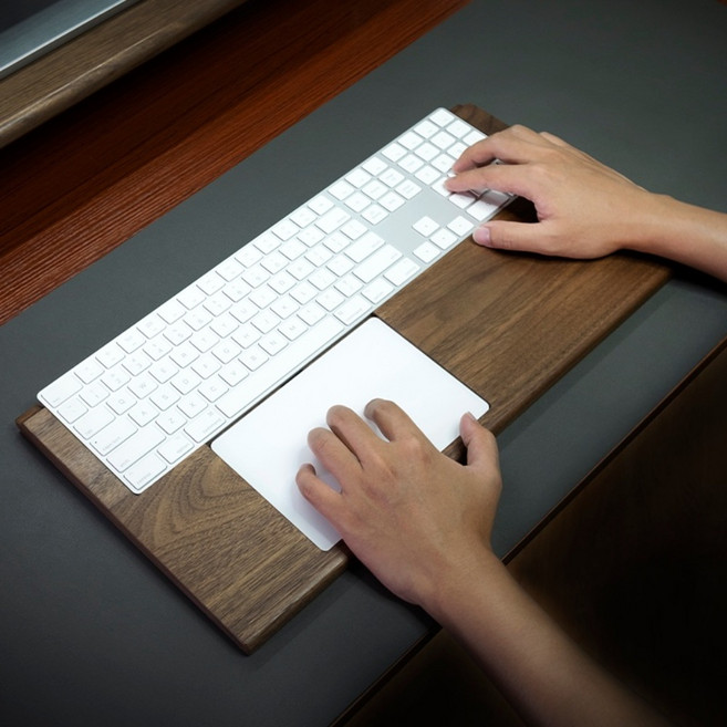 매직키보드 트랙패드 팜레스트 받침대 고정대 원목 우드, A, 1개