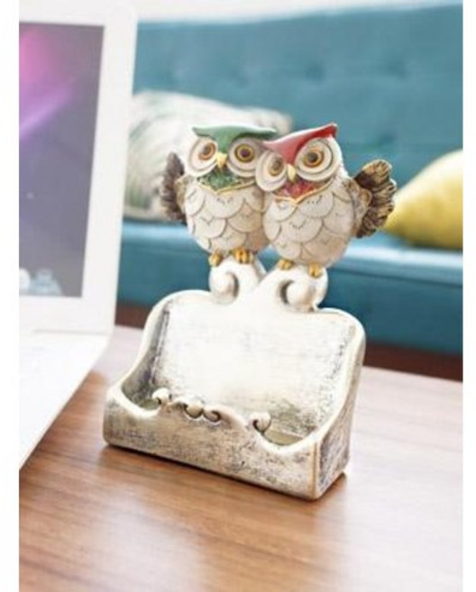 명품 컬러 부엉이 명함꽂이 (0206)