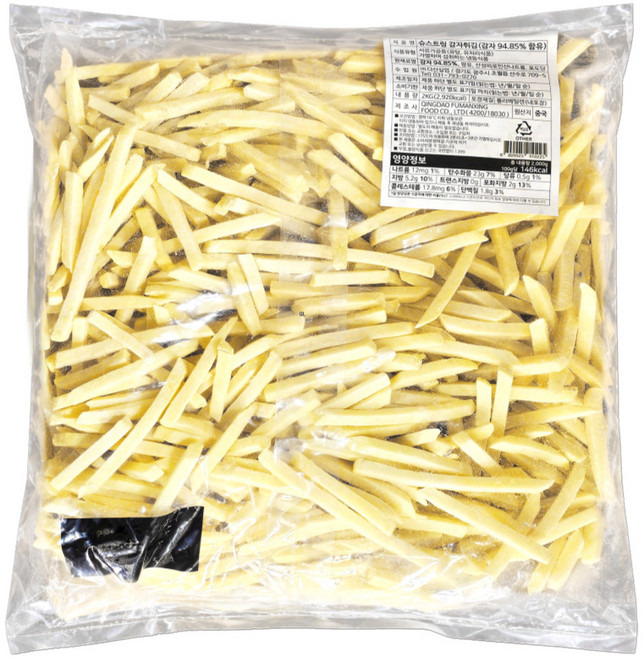 다산 슈스트링 감자튀김, 1개, 2kg