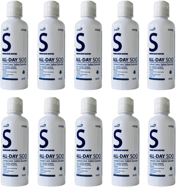 셀바이오 올데이-수 히알루론산 함유 드림렌즈용 프리미엄 렌즈식염수, 10개, 160ml