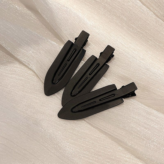 여성 무광 앞머리 옆머리 잔머리 데일리 집게 머리핀 단색 4P 세트