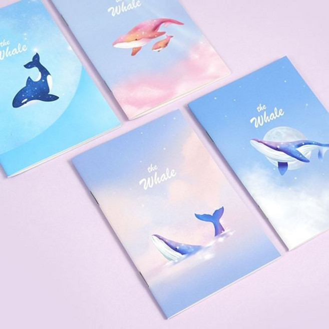 핑크풋 고래 핸디수첩 미니노트 dod*22434MA