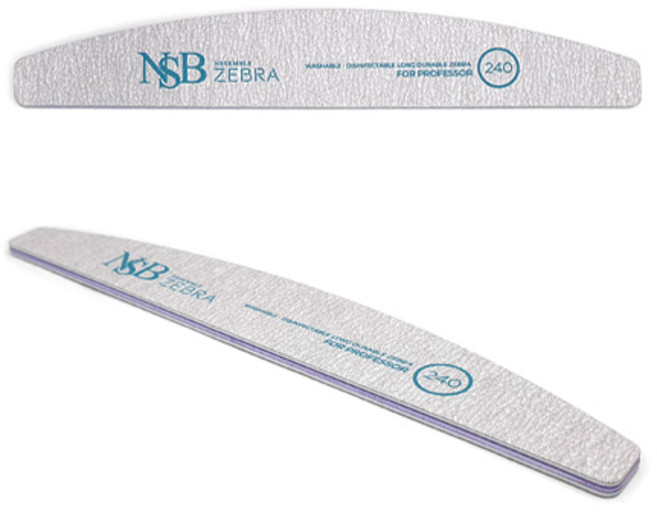 엔썸블 양면 지브라 네일파일, 240Grit, 1개