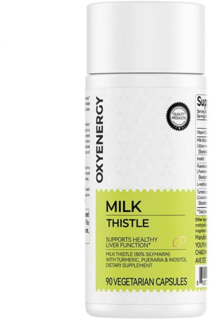OxyEnergy 옥시에너지 실리마린 밀크시슬 300mg 추출물 비타민 C 이노시톨 푸에라리아 함유 간 해독 및 회복 지원 항산화제 90캡슐 카르도 마리아노 간용, 1, 1개, 90정