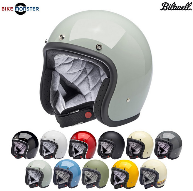 [빌트웰] 보난자 헬멧 아시안핏 / 클래식 스쿠터 바이크 오토바이 오픈페이스 반모, B04)세이지 그린, S(55~56cm)
