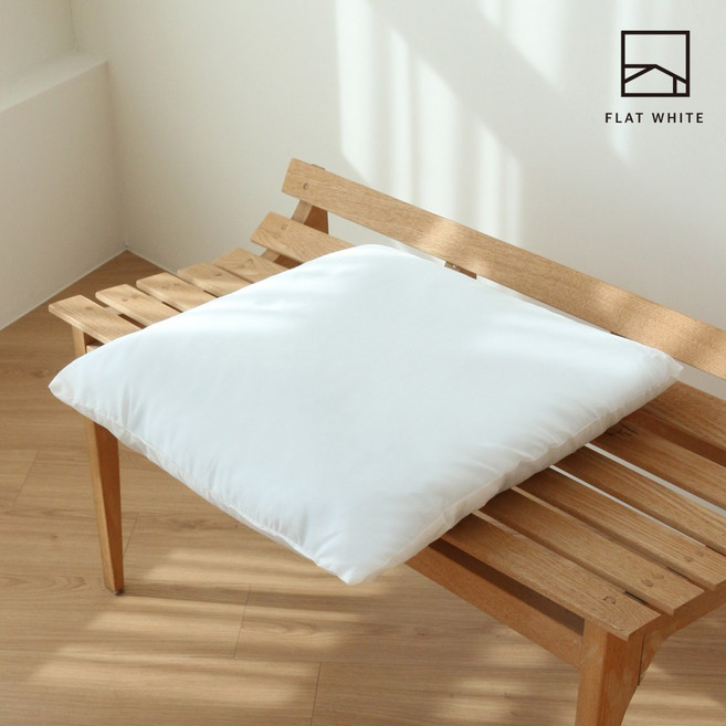 플랫화이트 방수기능 알러지케어 중량UP 탄탄한 프리미엄 방석솜 2P, 2개, 화이트