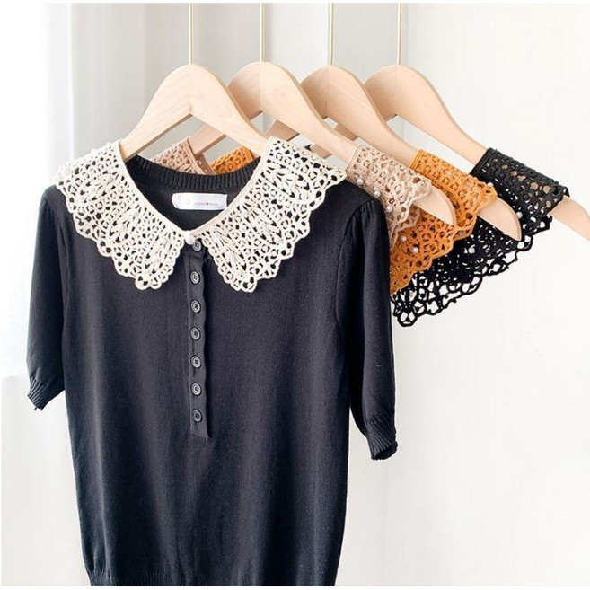 애니상회 레이스달린 넥 케이프 레이스 페이크카라