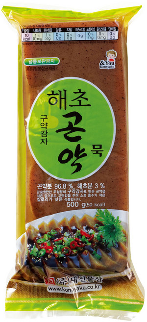 해초곤약묵 500g 해초분말 함유 조림 오뎅 밥반찬으로 곤약다이어트 할 때 든든 묵곤약 한박스, 20개
