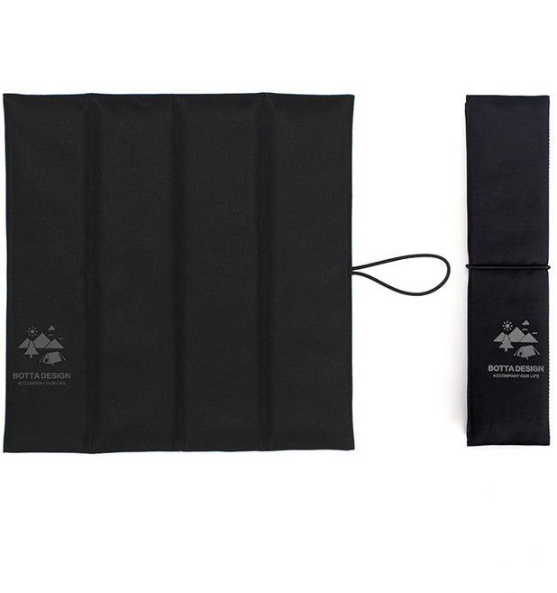 R312 휴대용 등산 캠핑 접이식 방석 돗자리 방수 방습, 블랙