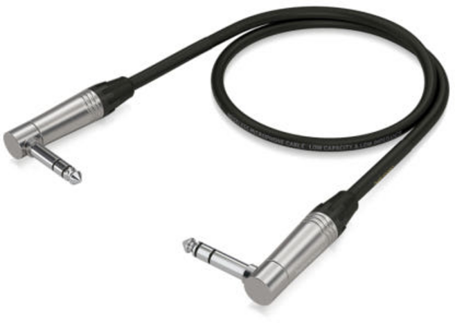 베링거 GIC-90 4SR 골드급 0.90m 패치 케이블(1/4 TRS 직각 커넥터 포함), 단일, BEHRINGER GIC-90 4SR
