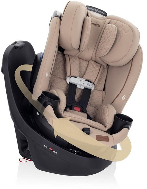 이븐플로 리볼브360 슬림 2-in-1 회전 카시트 그린 앤 젠틀 패브릭트래버틴, Travertine