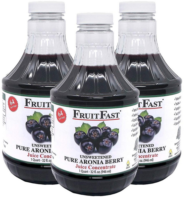 FruitFast 아로니아효소 원액 주스 농축액 100% Aronia 946mL 3개