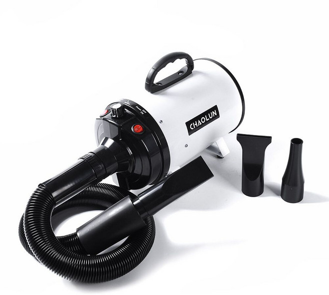 2400W 개 건조기 무단 조절 속도 애완 동물 헤어 포스 드라이어 소형 중형 및 대형 건조기에 적합, 하얀, 1개