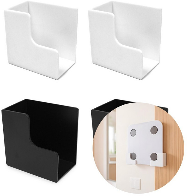 편한집 체중계 벽부착 걸이 2p 고정대 무타공고정홀더 거치대, 1세트, 화이트, 체중계 걸이