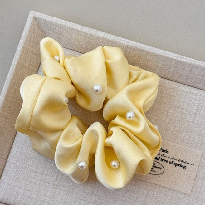 이쁨달다 실키진주 곱창 새틴 볼륨 슈슈 스크런치 RK280